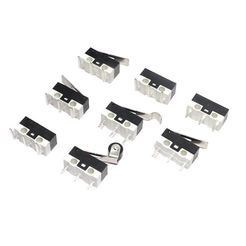 【30PCS】Mini Micro Limit Switch C NO NC 3 Pins PCB Terminals SPDT 1A 125V Roller Arc lever Snap Action Push Micro Mouse switches0