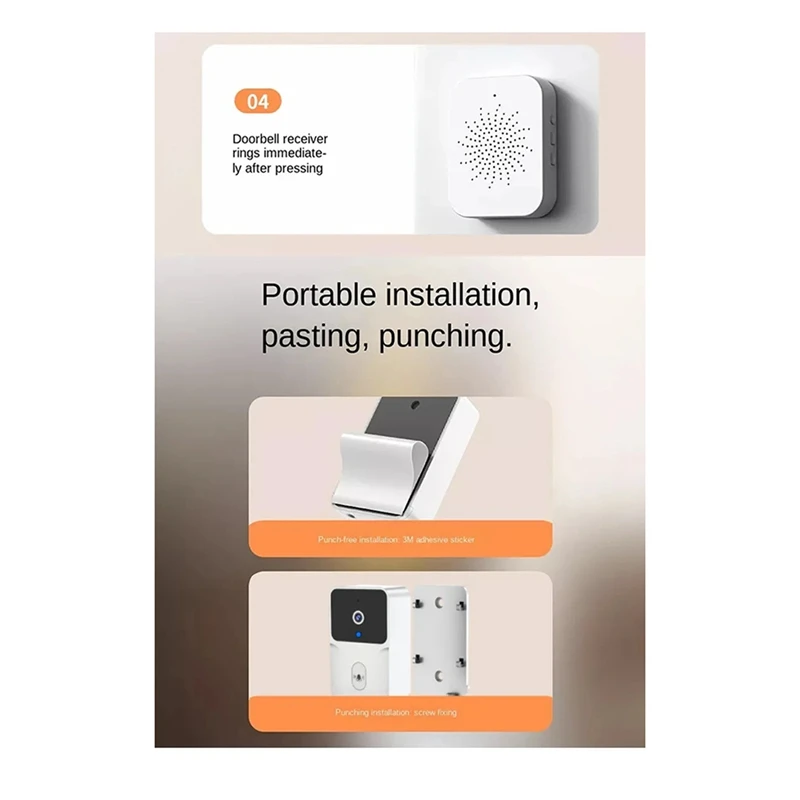 RISE-Wifi Doorbell Home Tuya Wifi Wireless Doorbell DC AC Battery Powered Camera Bell With Alexa Google Doorbell Camera