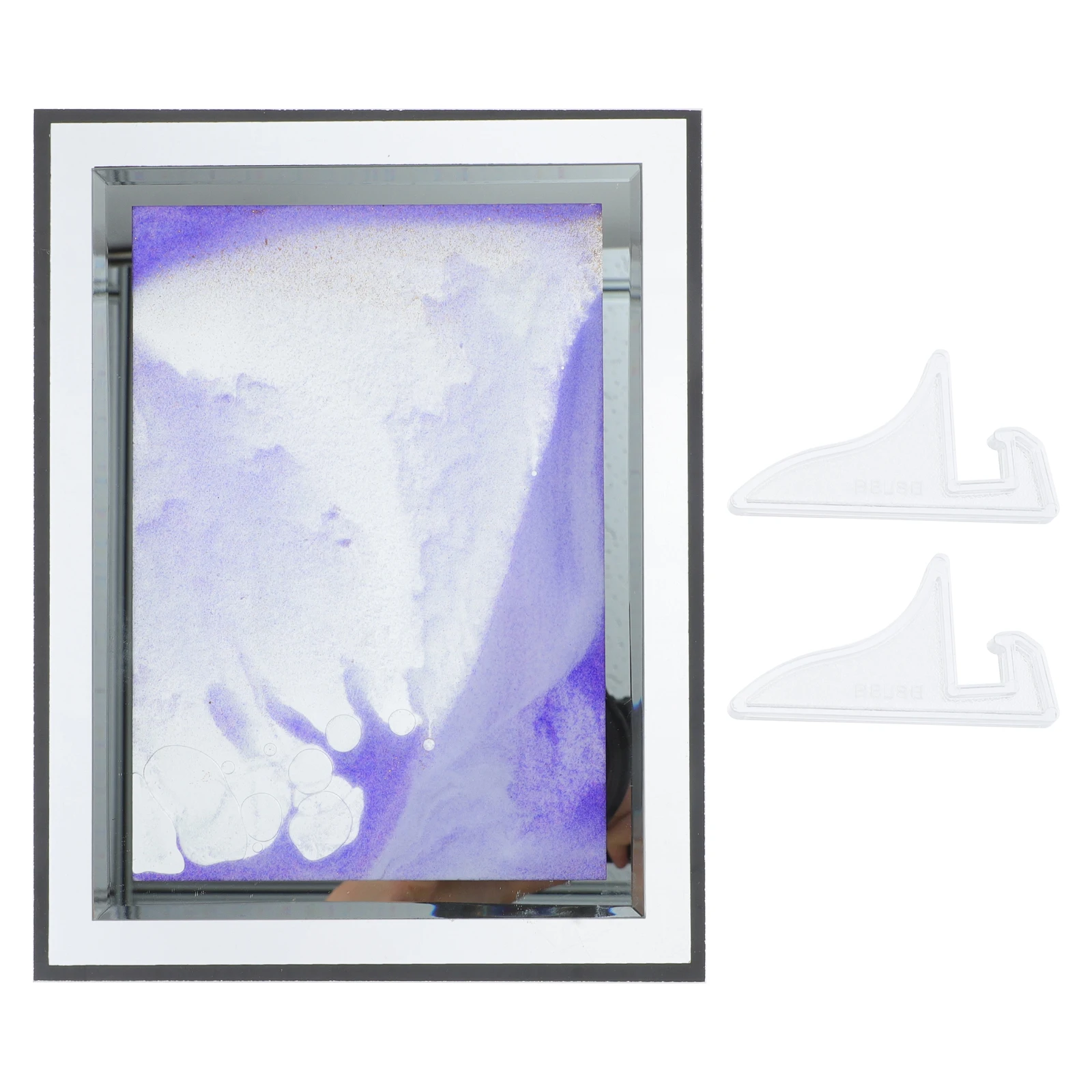 

Moving Glass Hourglass Painting Dynamic Sand Picture Liquid Quicksand Desk Decor Sensory Office
