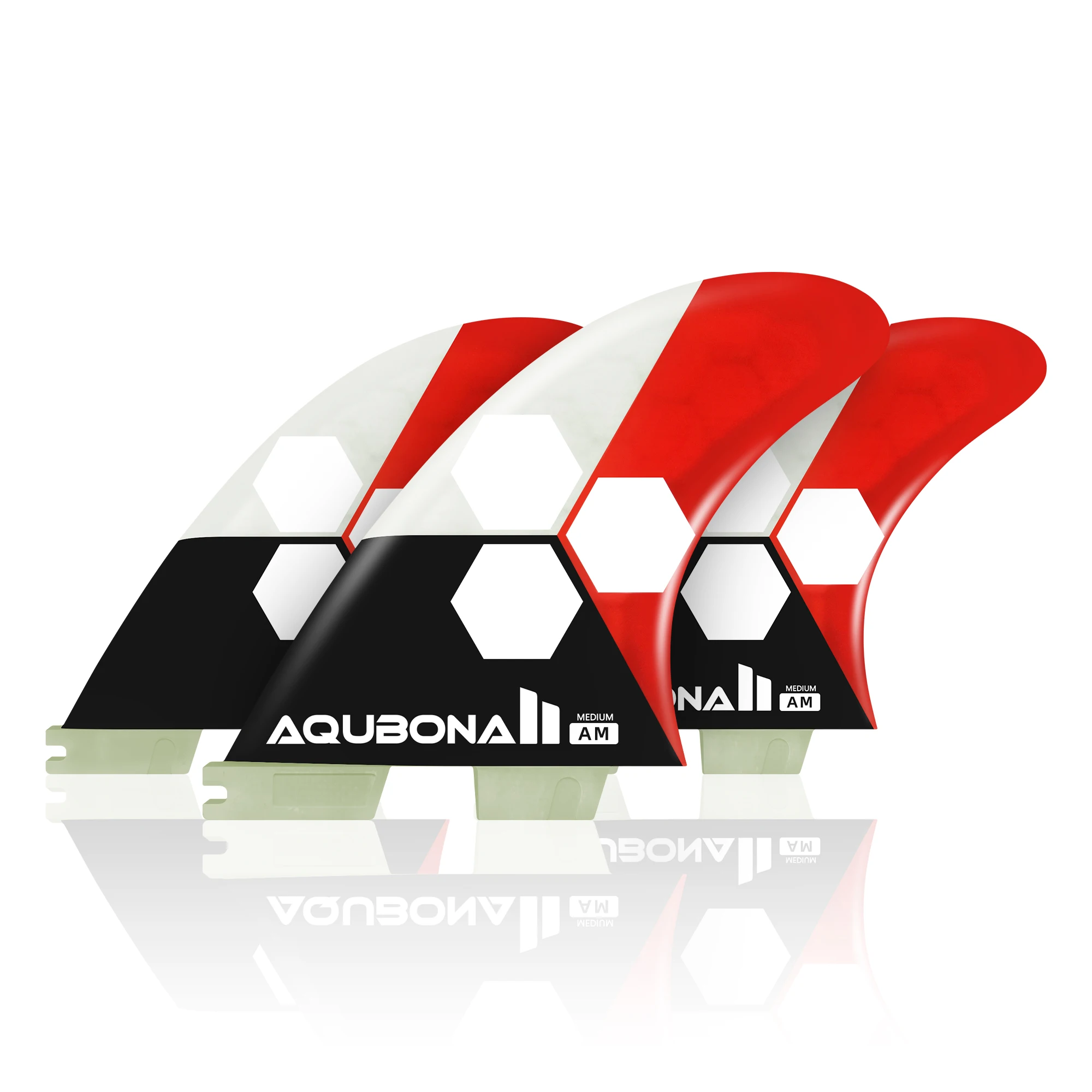 AQUBONA Dual/Twin Tab II G5 Tri Fin Set Surfboard Fins Honeycomb Fiberglass Fins for Surfing with Fin Key Screw