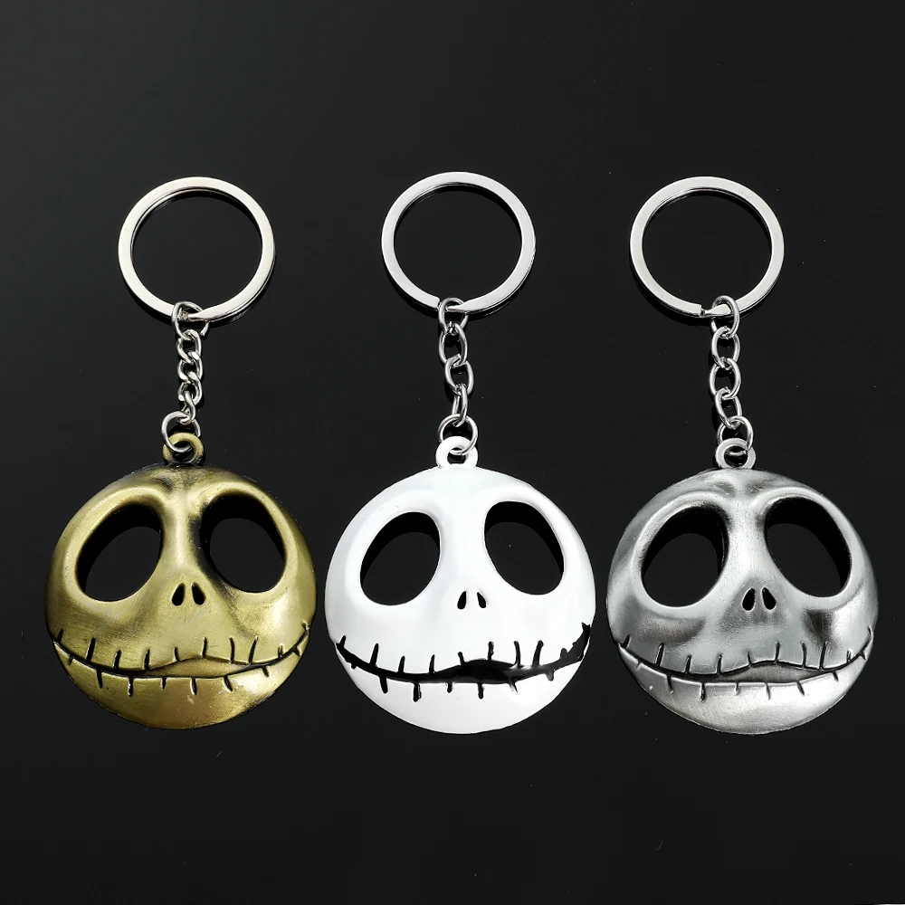 الكابوس قبل عيد الميلاد سلسلة المفاتيح جاك Skellington نموذج كيرينغ هالوين مجوهرات اكسسوارات الهدايا