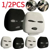 Halloween Car Headrest Cover Decoration Three Hole Headrest Cover Funny Car Seat Headcover Car Anti-Theft Warning Accessories
