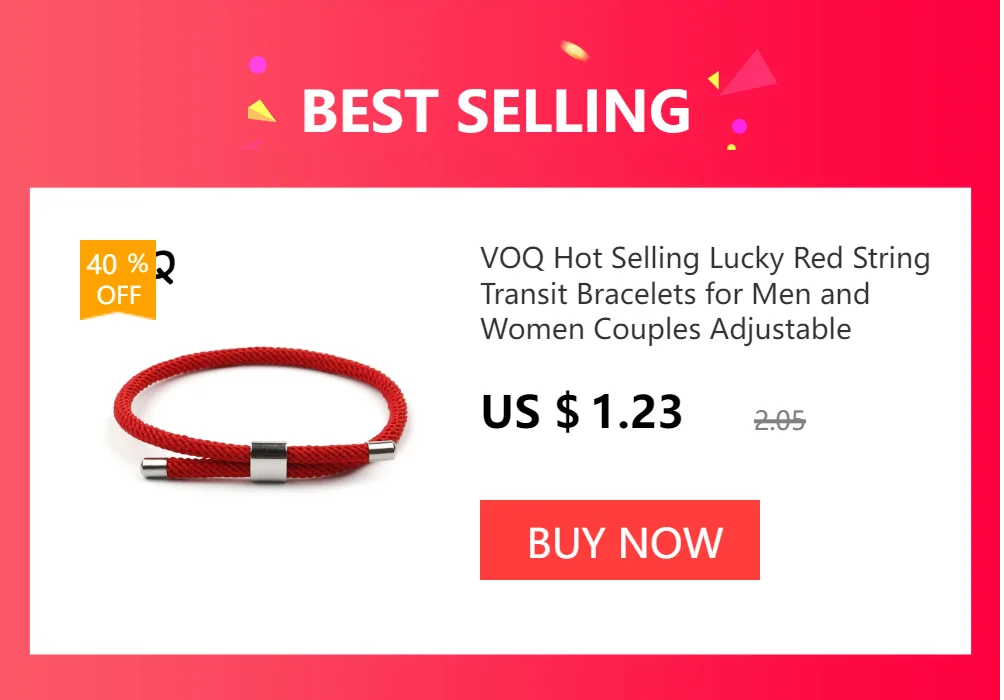 VOQ New Magnetic Clasp Bracelet Bangle Lucky Red String Bracelets for Couple Valentine's Day Romantic Jewelry Gift Wholesale