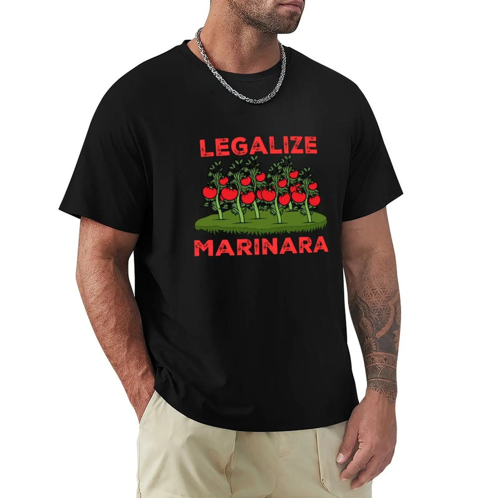 

Legalize Marinara Funny T-Shirt Outdoor Sports Short Sleeve Top