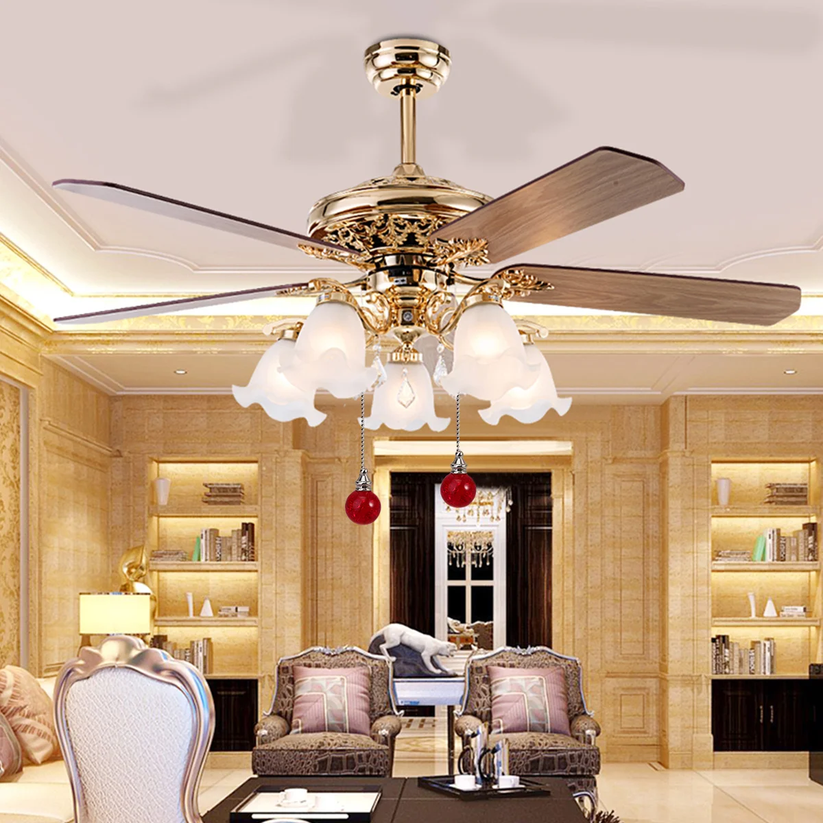 

Красный потрескавшийся зерновой хрустальный шар, подвеска для потолочного вентилятора, тянущая цепочка, светильник, декор, люстра для дома, комнаты, подвесное украшение