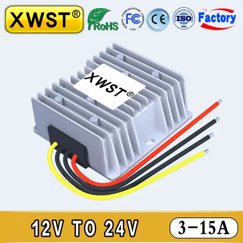 XWST 12V to 24V 5A 8A 10A 12A Boost DC DC Converter 12 Volt Step-up to 24 Volt Power Voltage Regulator For Car LED Free Shipping