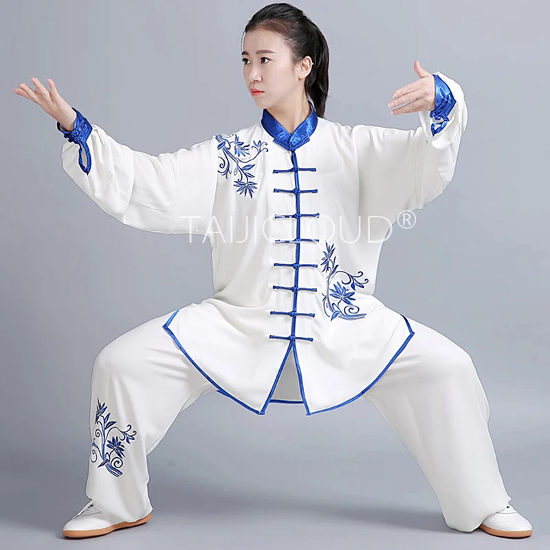 

Embroidered Tai Chi Uniform for Women, Chinese Style Kung Fu Outfit for Men, Performance and Competition Practice Clothing