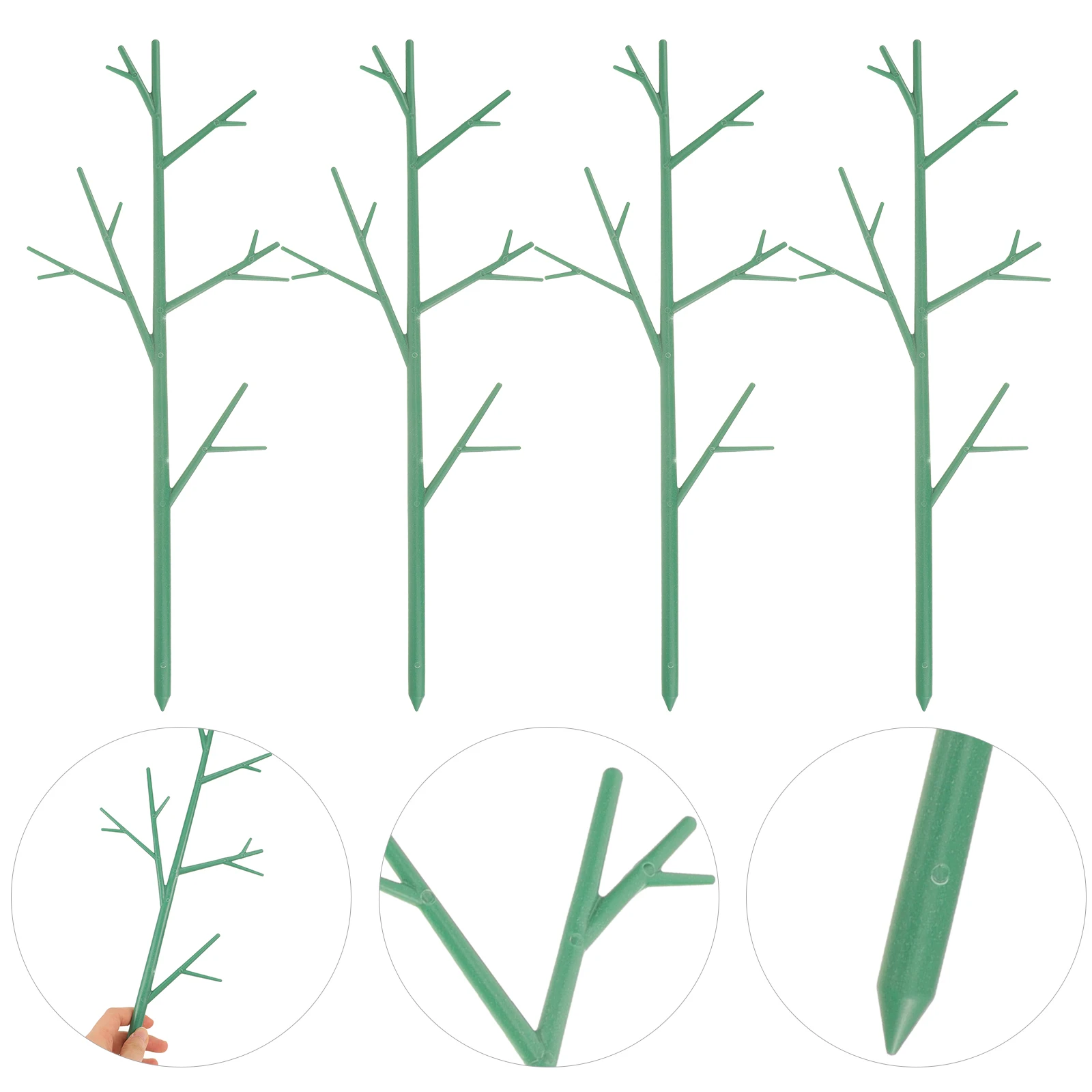 

4 Pcs Plant Support Sticks for Climbing Plants Indoor Vine Monstera Green Garden Trellis Flower Pole Decorative Branches Protect