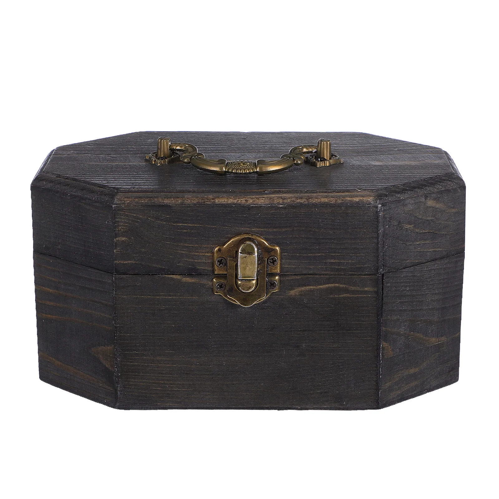 

Vintage Wooden Storage Box Elegant Design for Jewelry Snacks Dried Fruits Tea Leaves Sturdy Construction Desktop Wardrobe