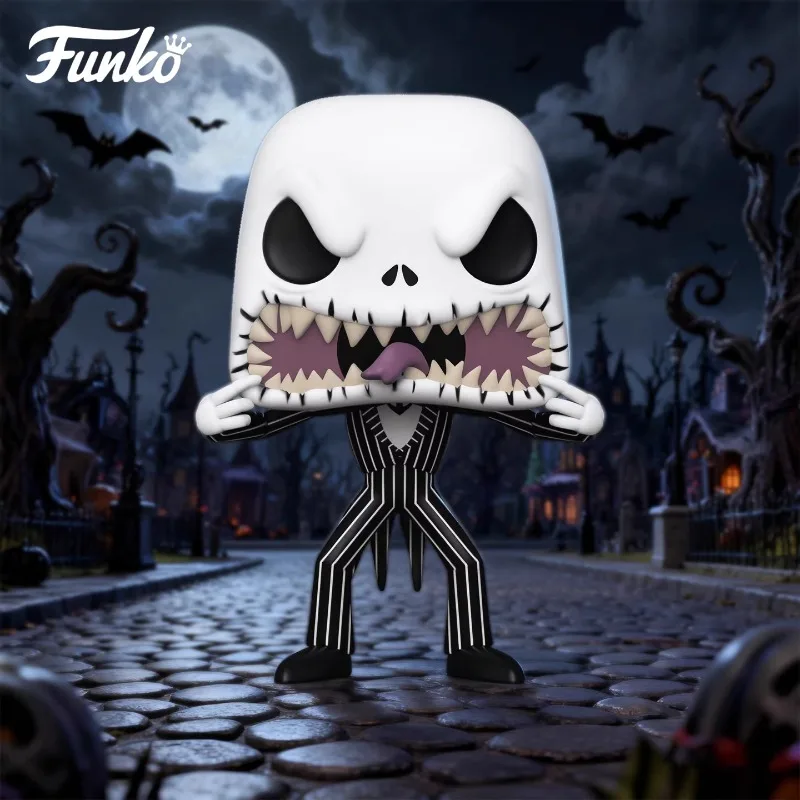 

FUNKO POP 《Кошмар перед Рождеством: Джек и Салли》Аниме Экшн Настольное украшение Орнамент Модель Игрушки Коллекционная модель