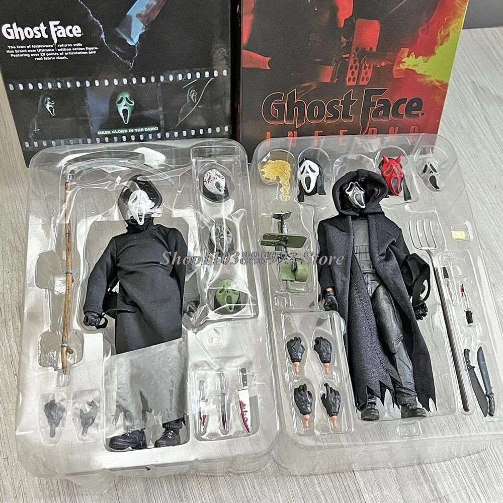 أنيمي GhostFace الشكل Neca الرعب شبح نون عمل أرقام اللعب دمية لحفلة الهالوين هدية الكريسماس