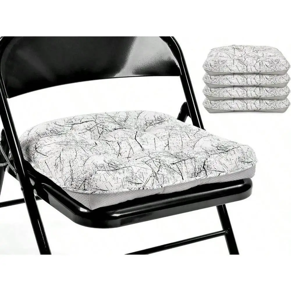 

3 Inch Thick Bite-Size Memory Foam Seat Cushion Marble Pattern U-Shaped Pad For Home Kitchen Dining