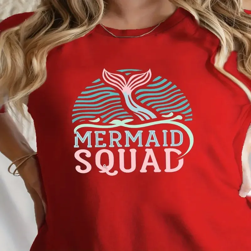 

Зима-Осень, женский свитшот большого размера, женская одежда больших размеров, розовый графический топ с принтом «русалка», удобный топ с длинными рукавами Y2k