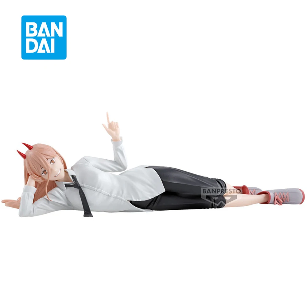 Original Banpresto Chainsaw Man Power Sleeping position 22Cm Action Figure Anime Model Toys Kawaii Doll Child Collection Gift