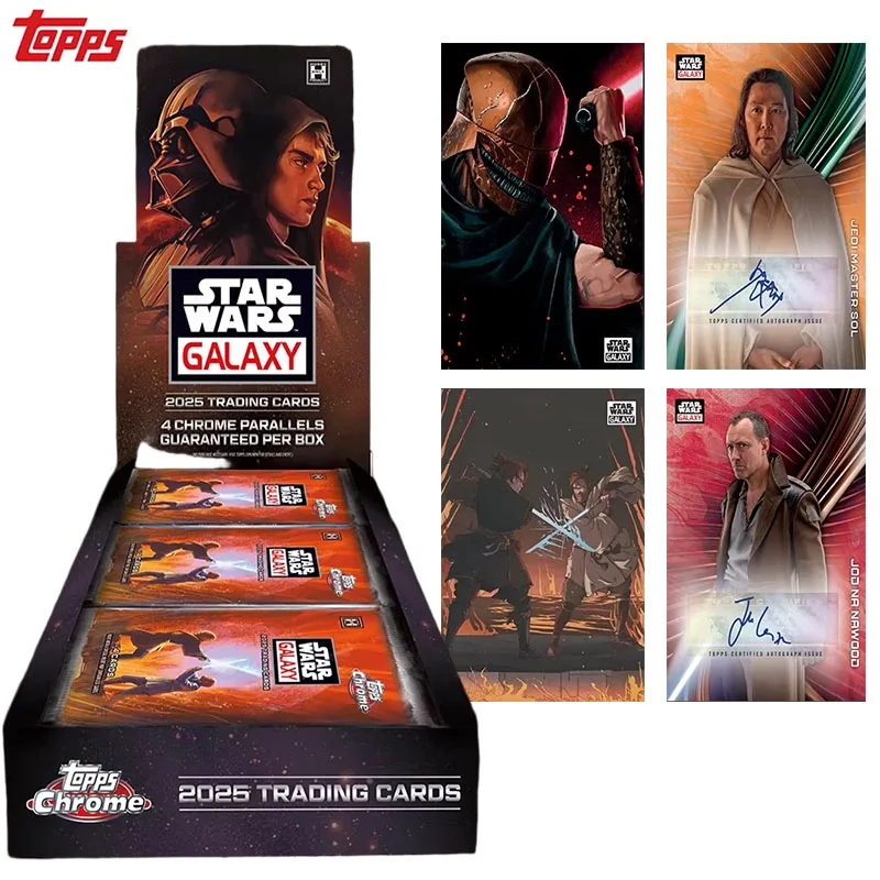 

Оригинальные коллекционные карты Topps 2025 Star Wars Chrome Galaxy Premium Hobby Edition, редкие параллельные карты, заводская упаковка, закрытая коробка