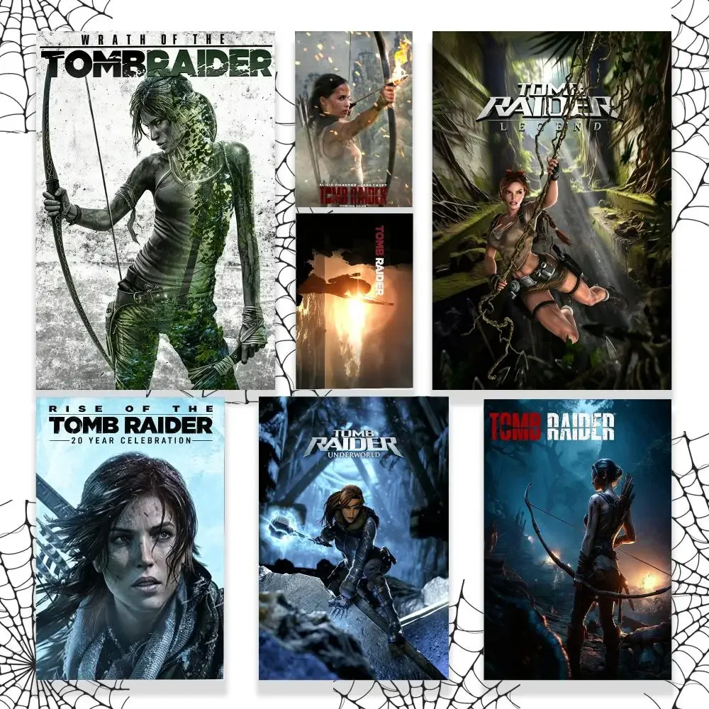Game Action T-Tomb Raider Adventure Graphic Wall Art Poster HD Waterproof PP Paper Print Bedroom Living Room Office Decor Gift