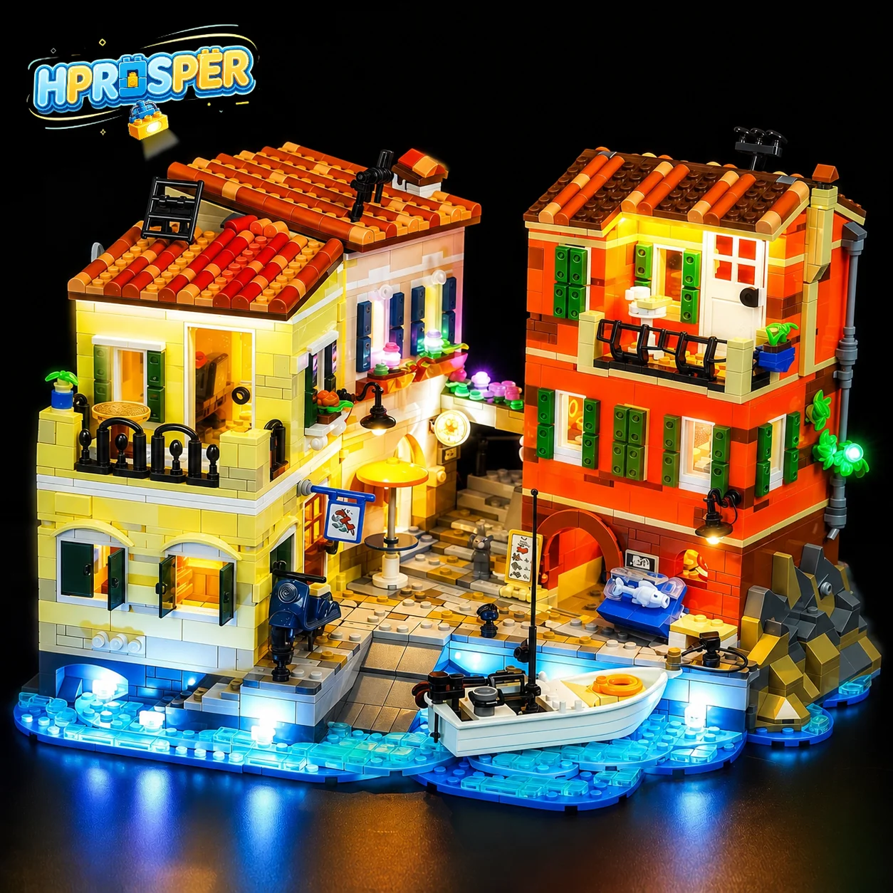 

HPROSPER 5V LED Light (No Model) for Lego 21359 Italian Riviera Decorative Lamp With Battery Box