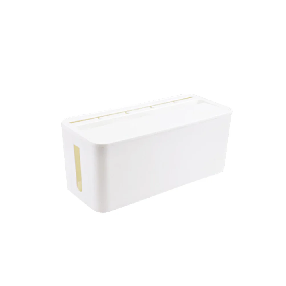 

Sturdy Plastic Cable Box Easy to Use White Medium Size for Kitchen Bathroom Closet Drawer Wire Management and Concealment