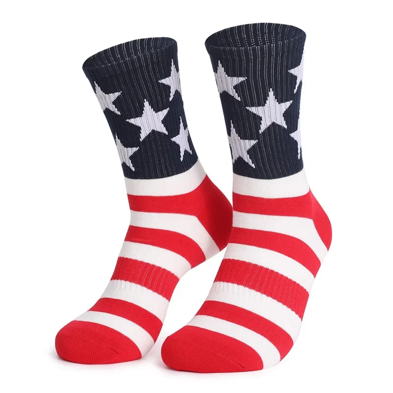 2025 Men's and Women's Socks New Flag Holiday Gift Printed Cotton Tube Socks