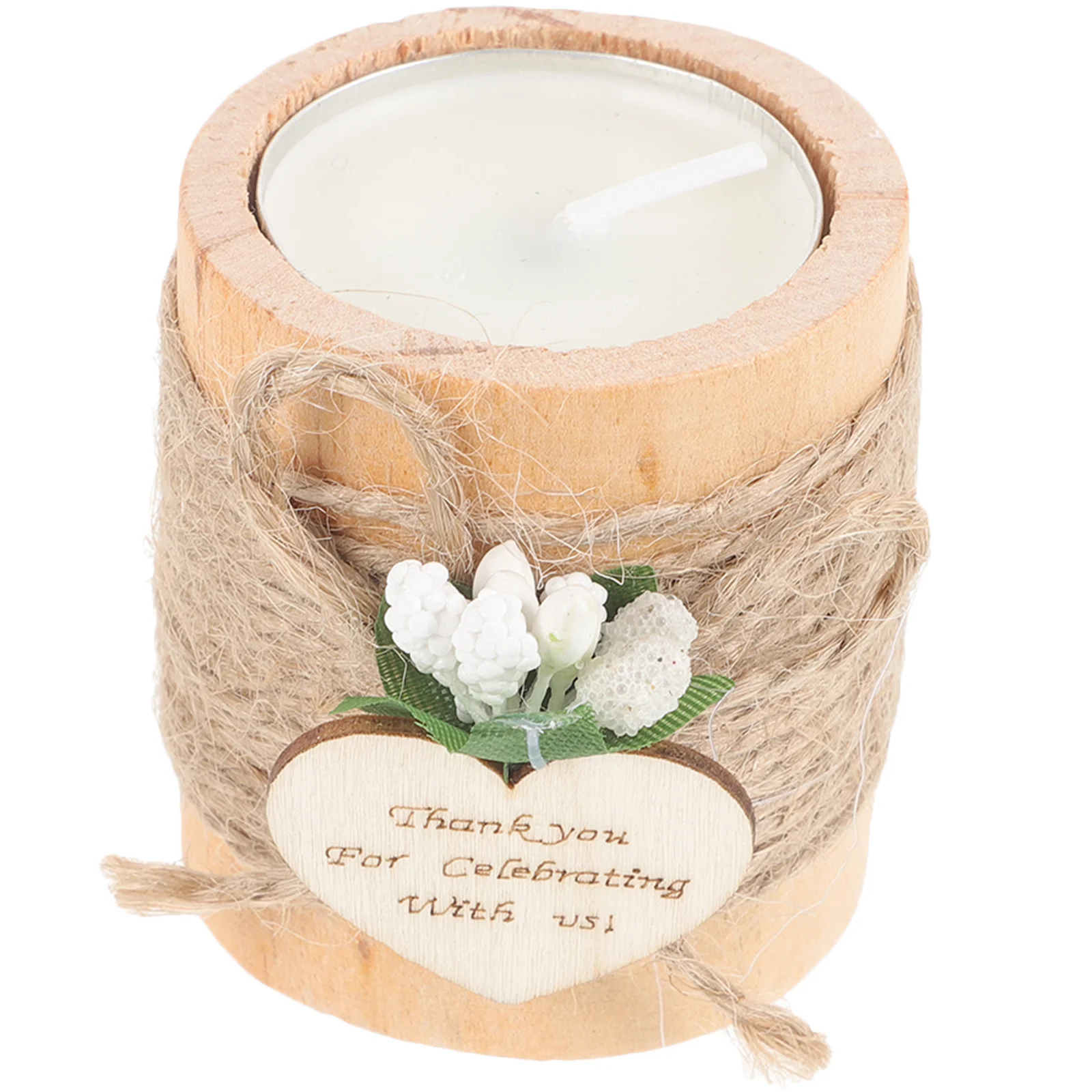 حامل خشبي صغير على الطراز الريفي حامل إضاءة الشاي لتزيين سطح المكتب وحفلات الزفاف وأعياد الميلاد والاحتفال بعطلات