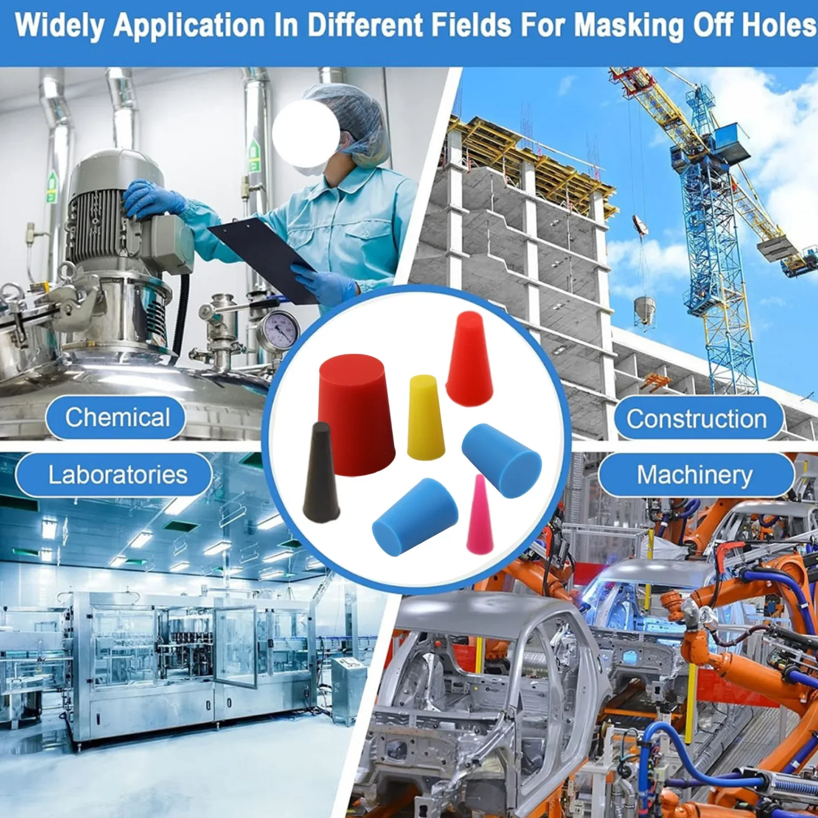 

Черные резиновые пробки Легко чистящиеся Гибкие и эластичные Доступны различные цвета Пластиковый ящик для хранения гидравлических процессоров