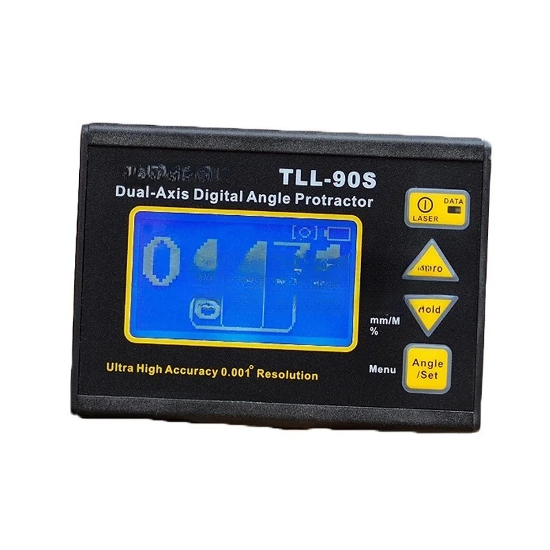 1PC 37V Digital Display Dual-axis Inclinometer TLL-90S Mini Professional High Precision Laser Electronic Level Meter Machine