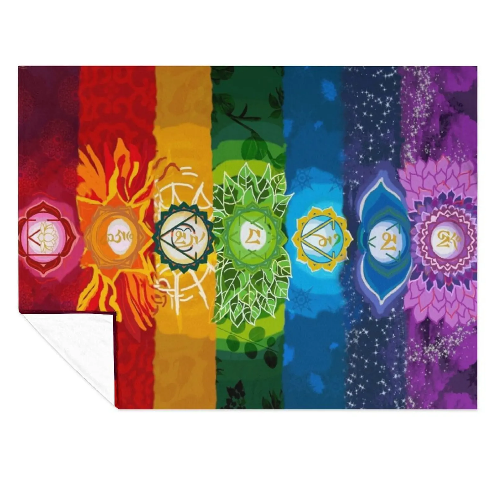 

Healing Chakra Blanket Throw Blanket bed plaid Travel Soft Plaid on the sofa Blankets