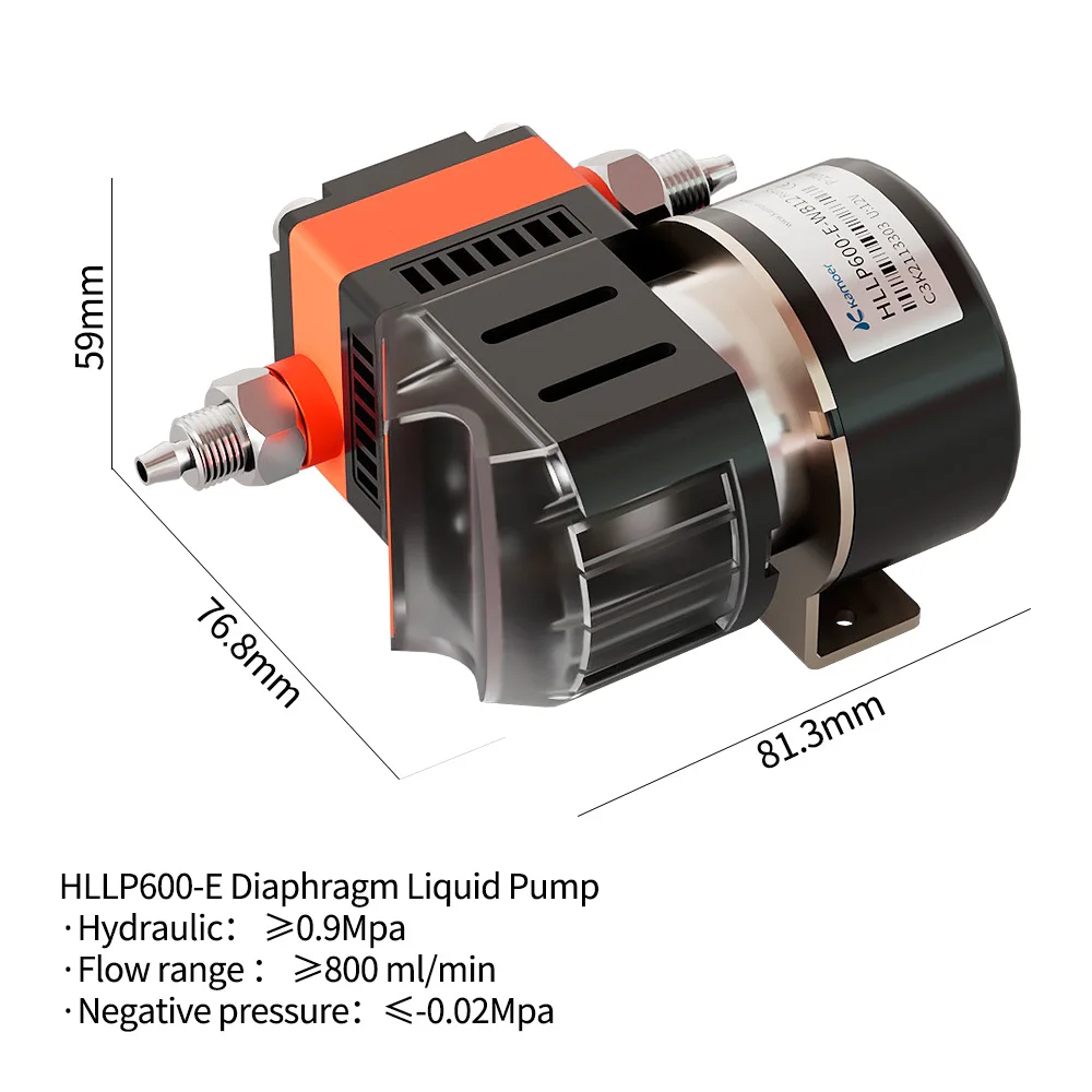 

Kamoer 800ml/min HLLP600 Diaphragm Liquid Pump 12V 24V BLDC High Liquid Pressure 0.9Mpa Long Life for Lab Analysis and Filling