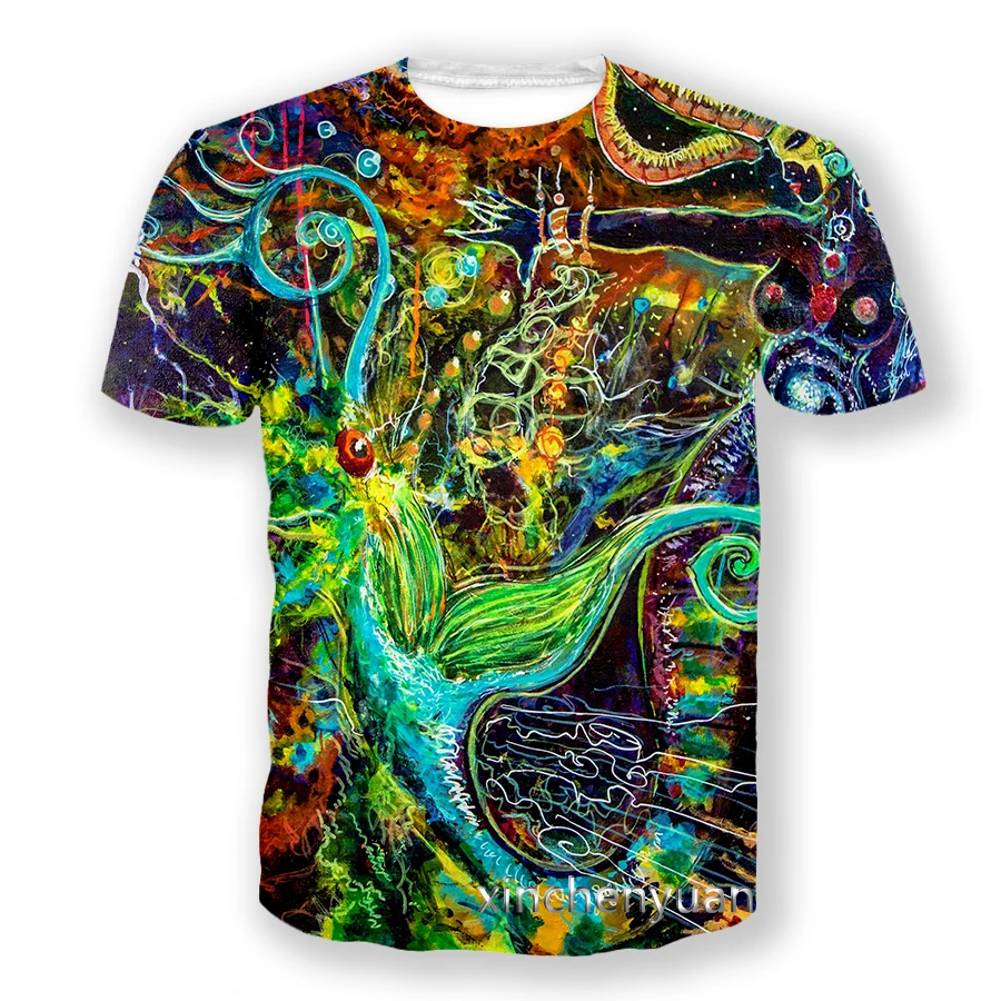 phechion New Fashion Men/Women Psychedelic Artwork 3D Print Short Sleeve T-Shirt Casual Hip Hop Summer T Shirt Tops S35