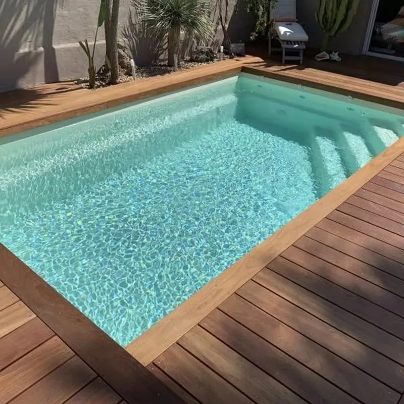 Piscina y accesorios familiares pequeños para adultos, diseño personalizado de fibra de vidrio, Piscina prefabricada sobre el suelo
