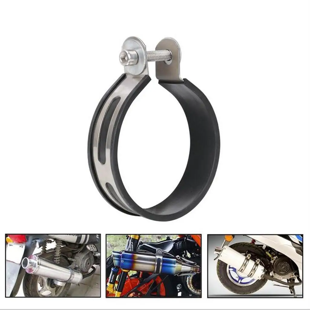 100mm Motorcycle Exhaust Muffler Hanger Clamp Strap Mount Bracket