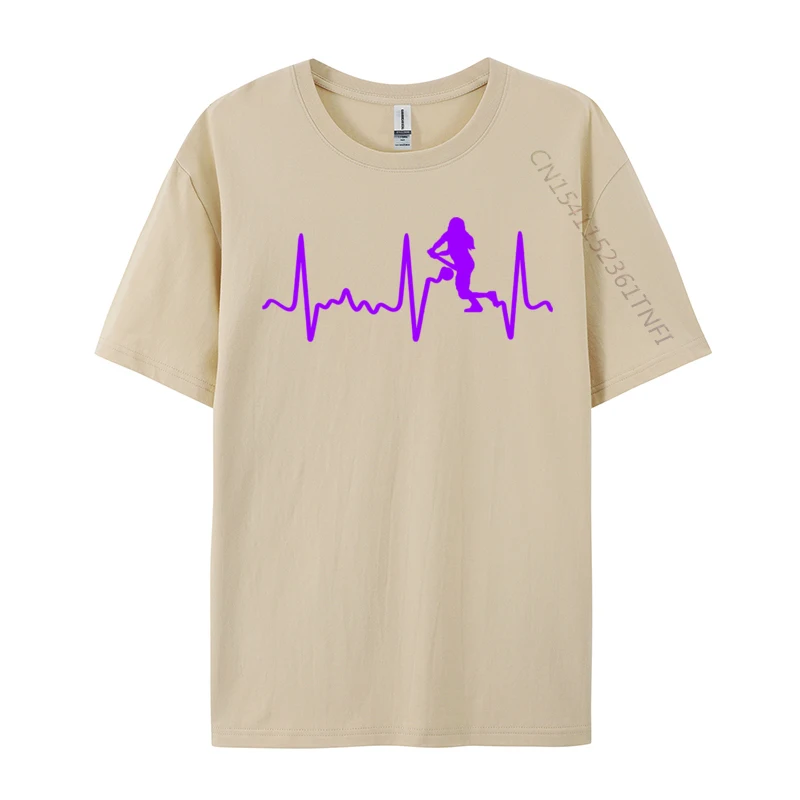 Purple Softball Slap Hitter Heartbeat Pumpkin Heartbeat Tops & Tees For Men Top T-Shirts Europe Clothing Shirt Prevailing