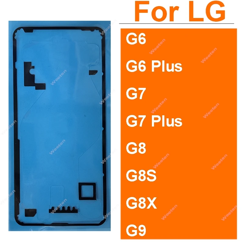 Cola adesiva para tampa traseira da bateria, cola para lg g6 g7 g8 g8s g8x g9 plus thinq, fita para porta da bateria, peças de reposição
