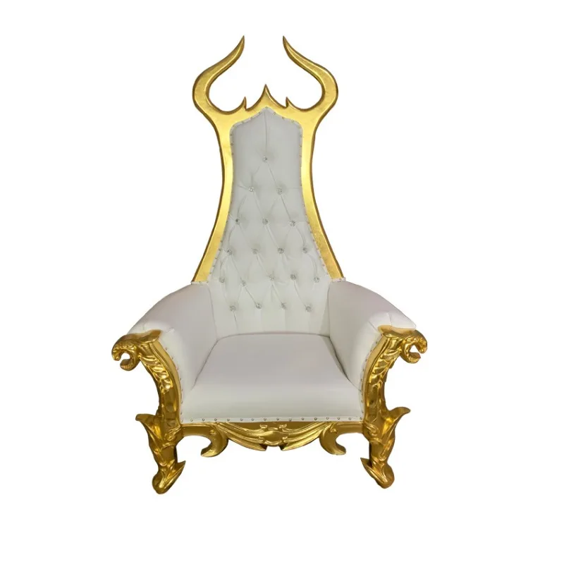 

Manufacturer customization, European high-back sofa chair, horn chair, customized solid wood wedding chair, hotel sofa image cha