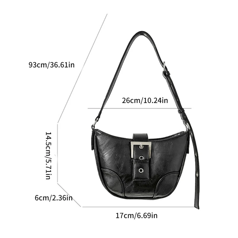 Sleek and Stylish PU Leather Underarm Bag Shoulder Handbag for Easy Organization