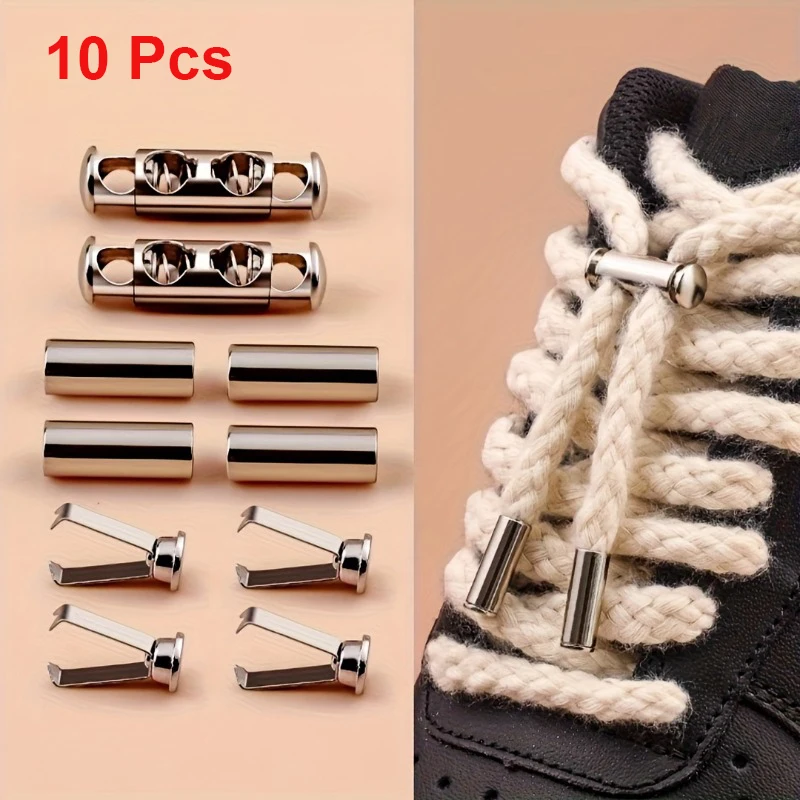 10 PCS 5 pairs of unfastening shoe laces, spring clasps, adjustable drawstring clasps