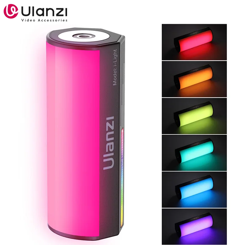 Ulanzi i-Light Compact Magnetic RGB Tube Light Portable Fill Light 2500-9000K 700LUX/0.3m Amibence Light for Video Vlog Live