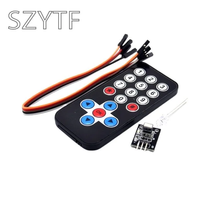 Black Infrared IR Wireless Remote Control Module Kits DIY Kit HX1838 For Raspberry Pi Smart Electronics Hot Sale 