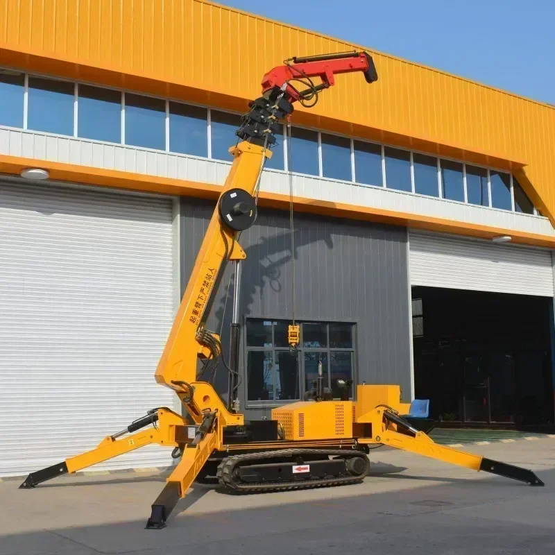 8 Ton Spider Cranes Mini Electric Movable HydraulicSpider Crawler Crane with Remote Control for Interior Building Work