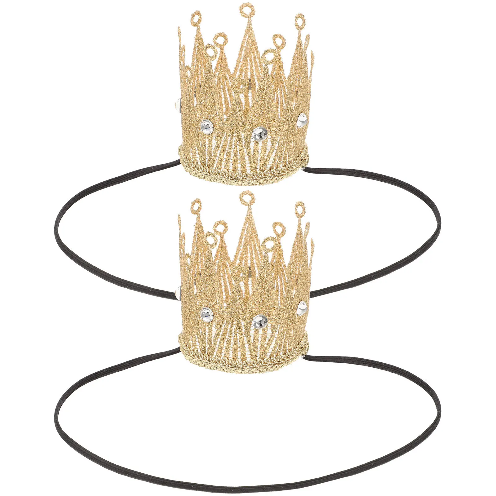 

2Pcs Princess Crown Lightweight Cosplay Birthday Party Performance Hair Accessory Crown Costume Crowns
