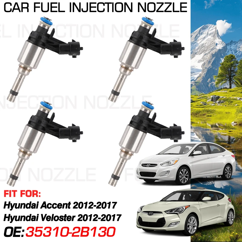 35310-2B130 For Hyundai Accent RB Hyundai Verna Hyundai i25 Accent Hyundai Veloster 2012-2017 1X Fuel Injectors Nozzle Injection