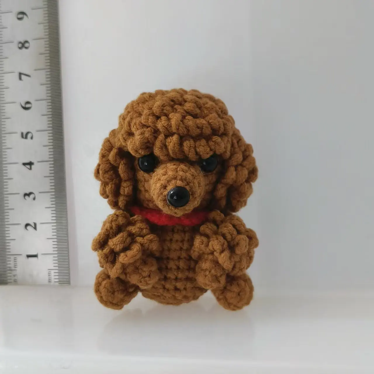 Niedlicher Gehäkelter Hund Handgemachter Gestrickter Hundeschlüsselanhänger Kreativer Tieranhänger Rucksackanhänger Geschenk für Freunde – Detail 2