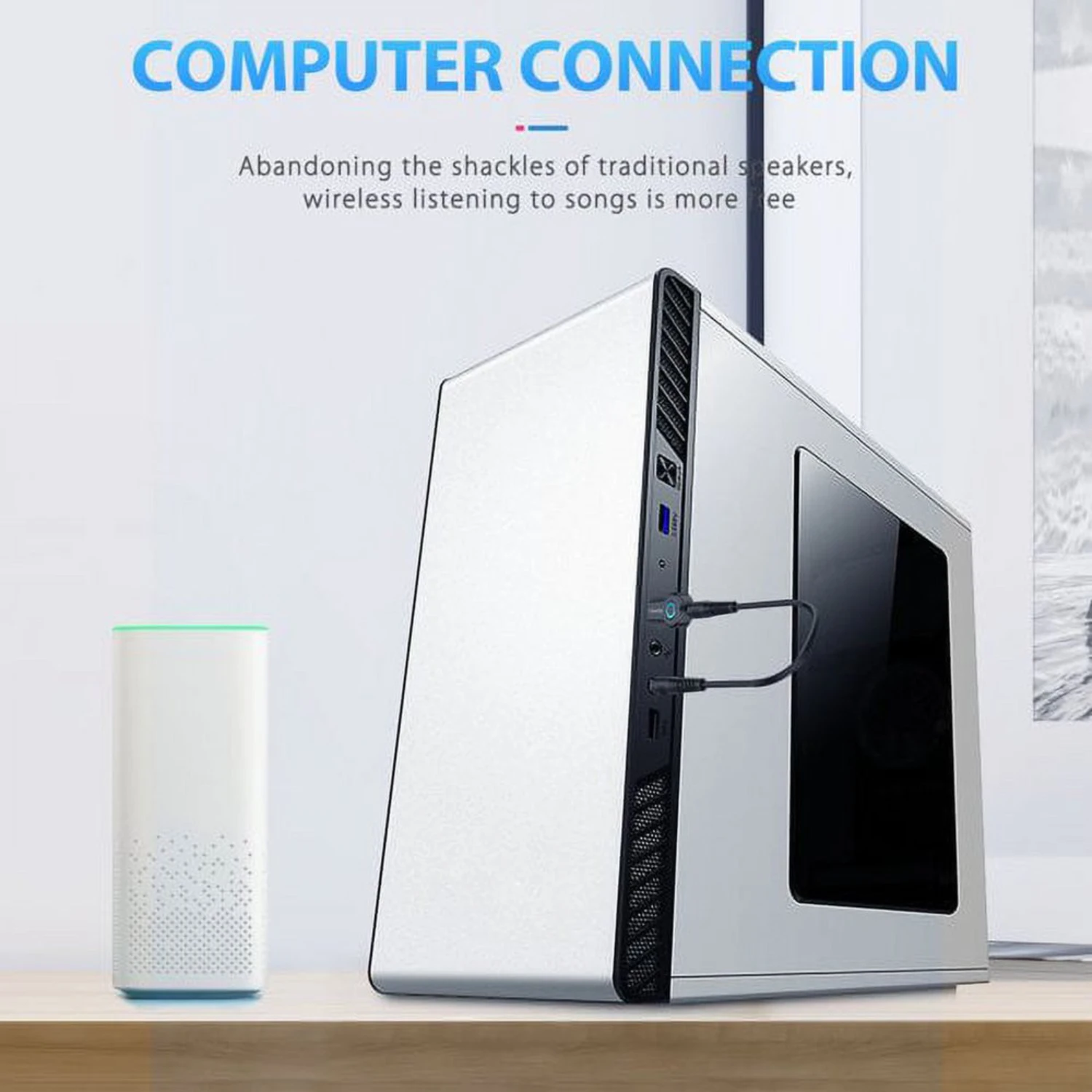 Bluetooth Wireless Audio Transmitter for TV, PC, Computer, CD Player,Music Player - Portable USB Bluetooth 5.0 Music Transmitter