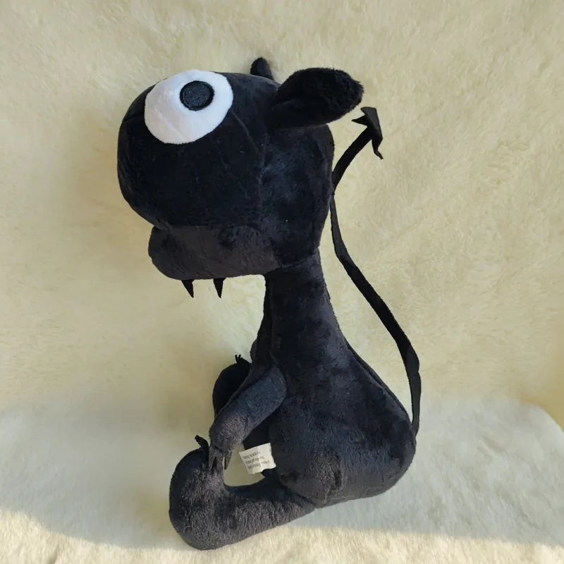 Anime Black Demon Lucy Plush Funny Ugly Cute Little Monster Sitting Posture With Arrow Shaped Tail Stuffed Doll Toy For Kid Gift