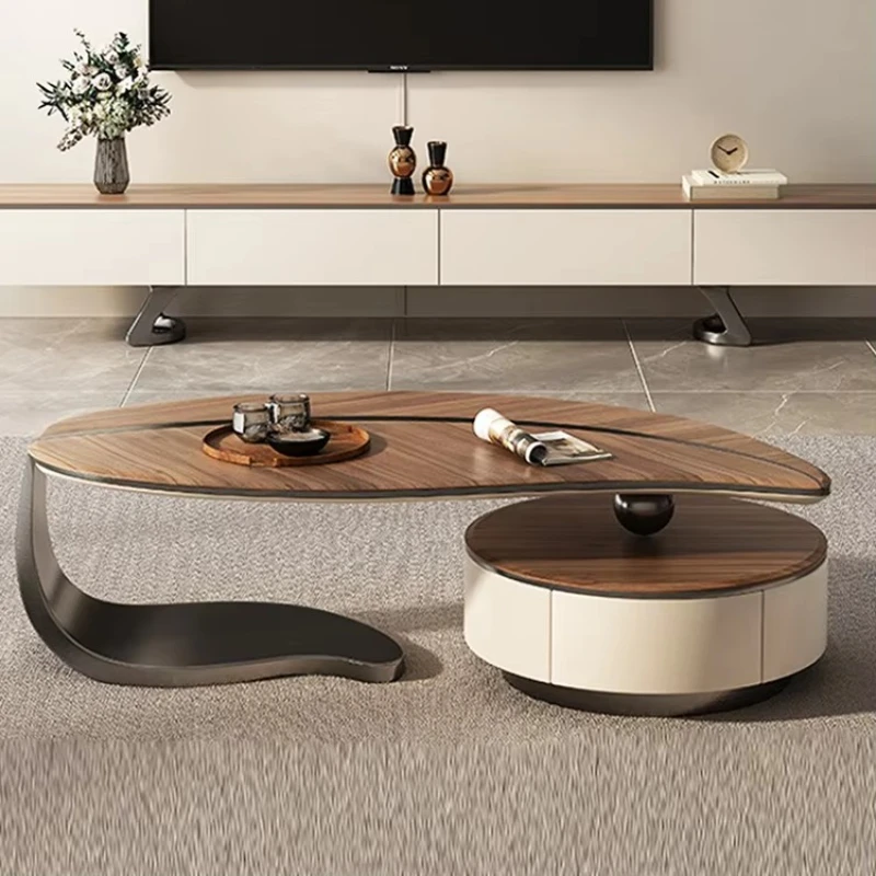 

Cheap high quality designer simple leaf-shaped coffee table living room furniture modern home luxury coffee table