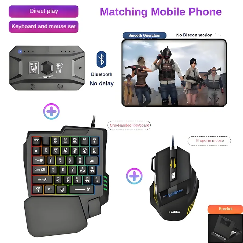 M1 Pro Gamepad Mobile Phone Game Converter Mouse Keyboard Game Controller BT5.0 Programmable Adapter Support iOS Android System