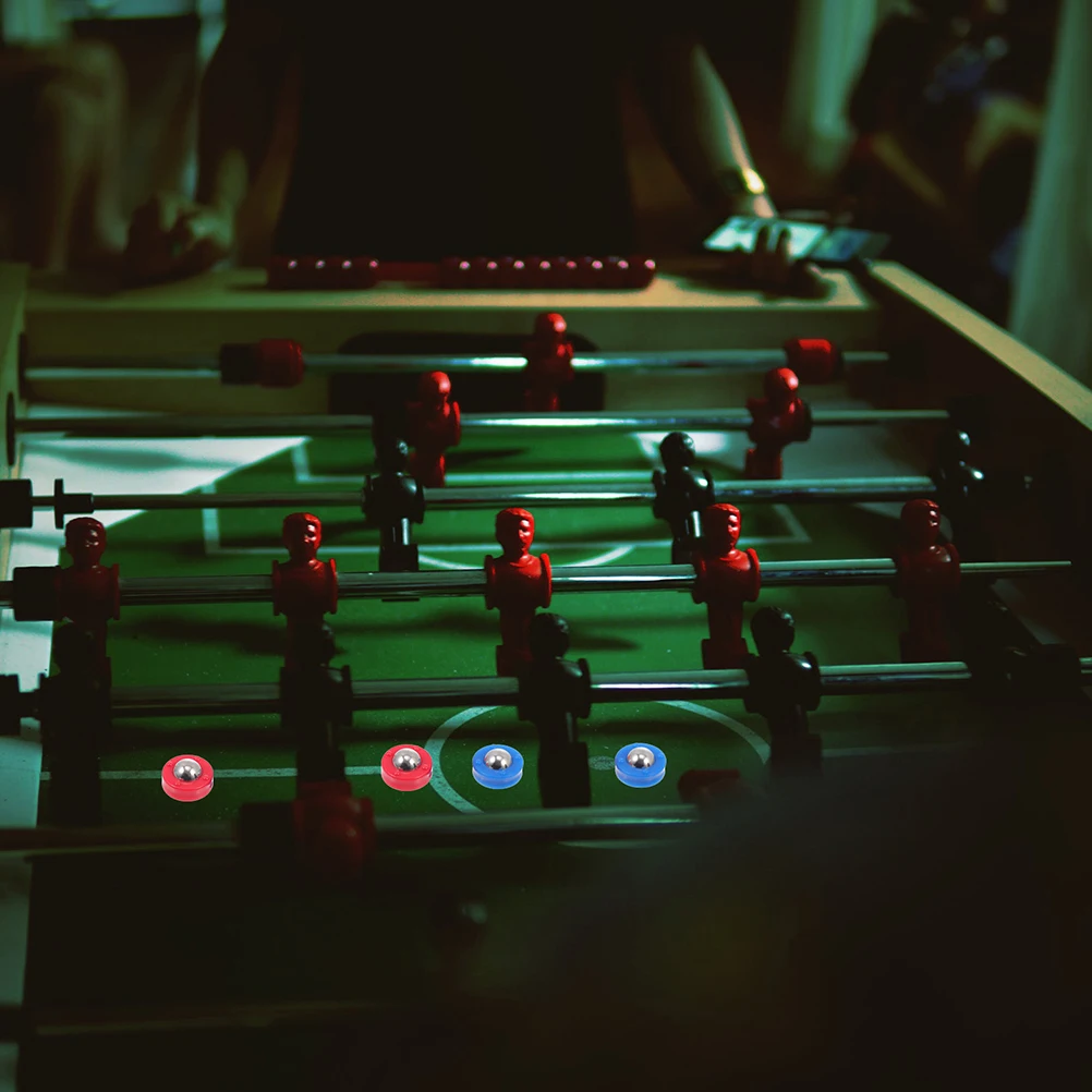 

16pcs Shuffleboard Table Accessories Mini Rolling Balls Football Game Beads Sliding Toys Durable Steel Plastic for Tabletop