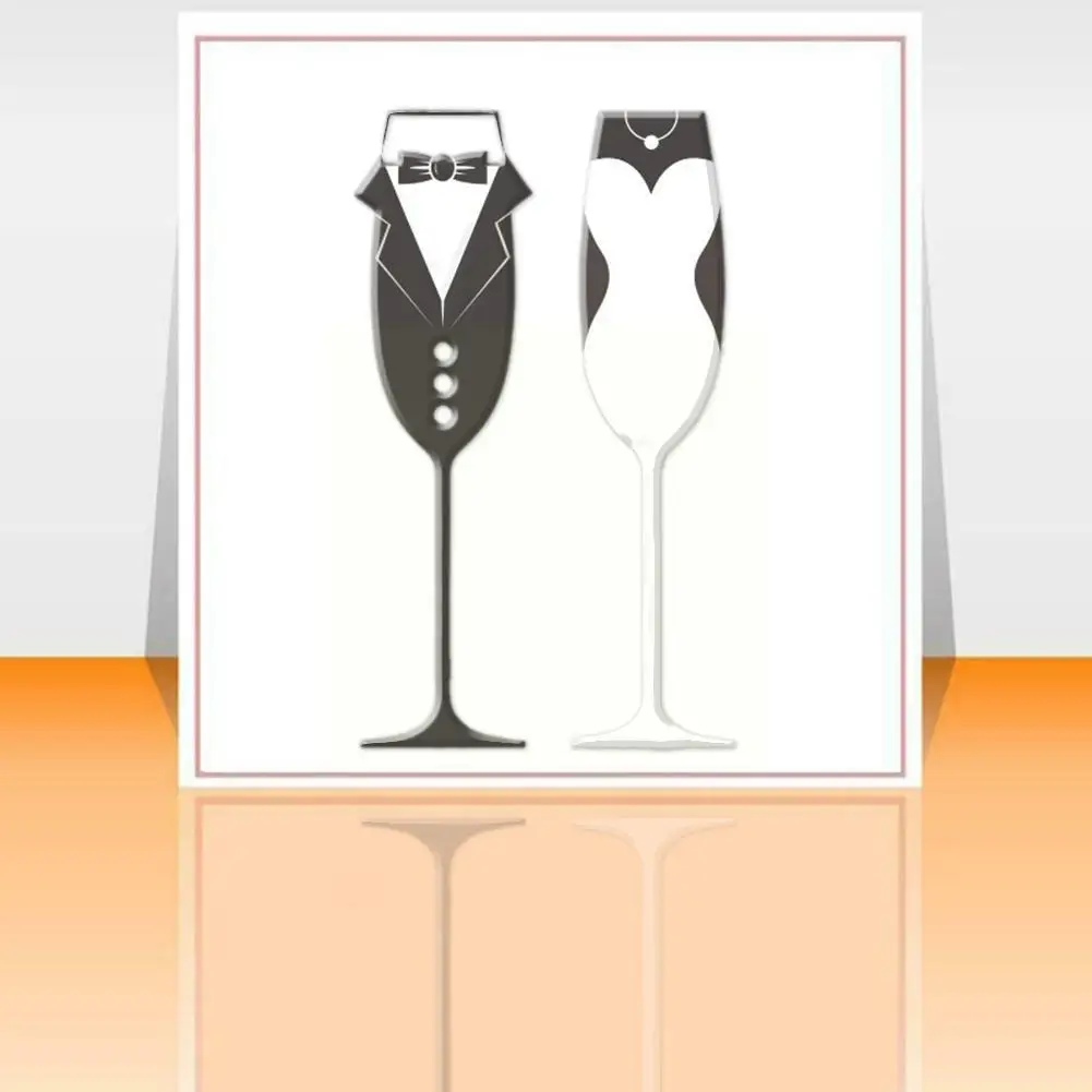 Wedding Bride Bridegroom Wine Bottle Cup Metal Cutting Album Stencil Paper Embossing Scrapbooking Dies Card Photo Craft Diy W4r8