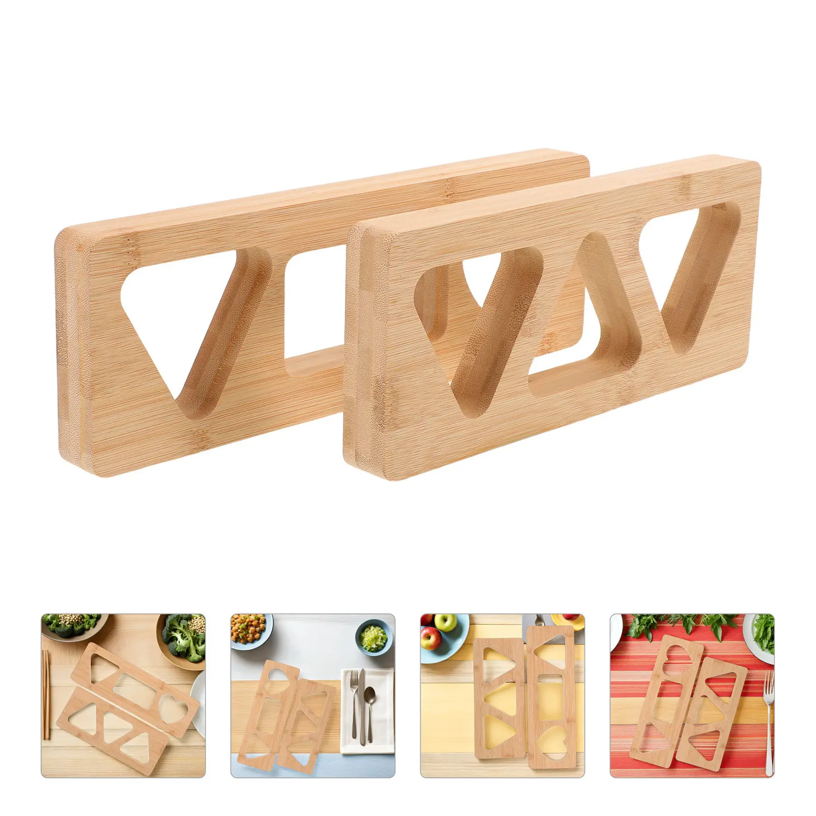 2Pcs Bamboo Rice Ball Mold Triangle Sushi Maker Essential Kitchen Utensils DIY Onigiri Moulds Reusable Bento Accessories