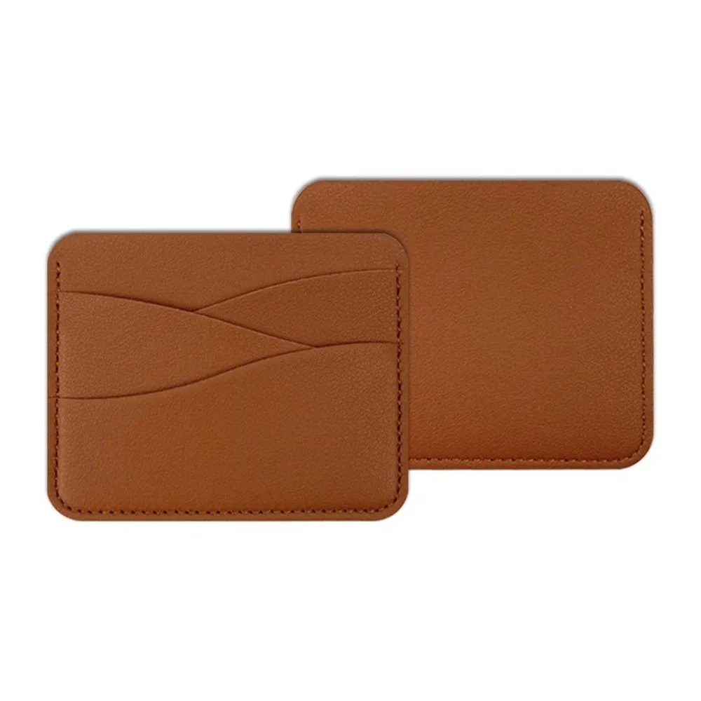 Simple Solid Color Mini Card Holder Multi-functional Ultra-thin Bank Card Case Pu Leather Slim Coin Purse Men/Women